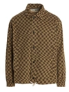 Incotex Red X Facetasm Check Print Overshirt In Beige