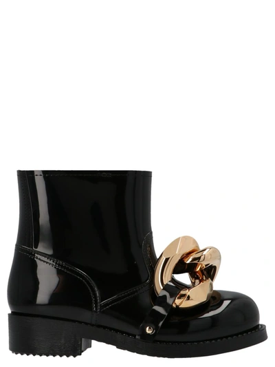 Jw Anderson Chain Rubber Boot In Black