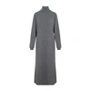Jil Sander Cashmere Turtleneck Midi Dress In Grey