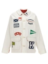 Kenzo Workwear Jacket With Badges In White