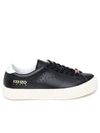 KENZO KENZO BLACK LEATHER SNEAKERS