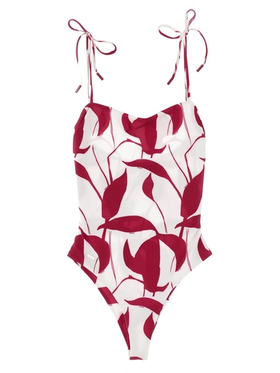 Kiton Printed One-piece Swimsuit In Multicolour