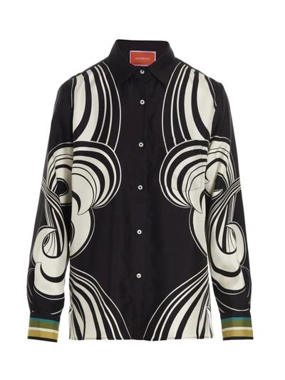 La Doublej Boy Placee Button-down Silk Shirt In Multicolor