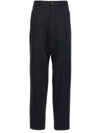 Lemaire Twisted Workwear Pants In Black