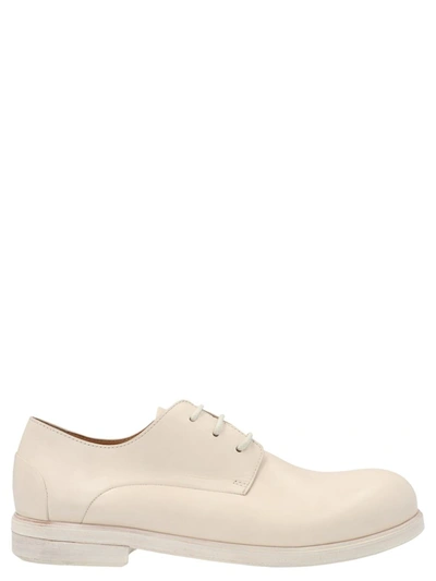 Marsèll Zucca Media Calfskin Derby Shoes In White