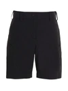 Moncler Black Nylon Shorts In Black