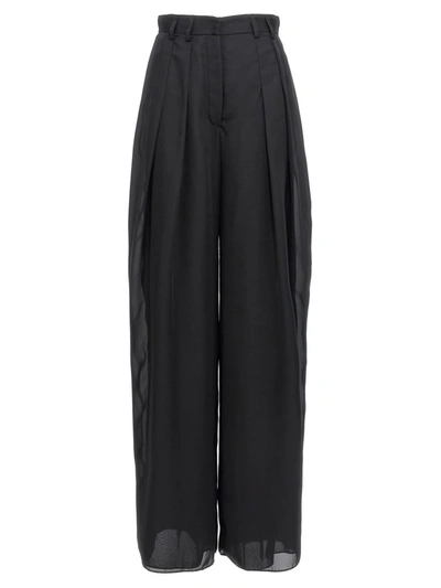 Monot Double-pleated Wide-leg Pants In Black