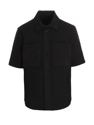 Moose Knuckles Men's Bedford Monogram Shirt Jacket In Black Mono