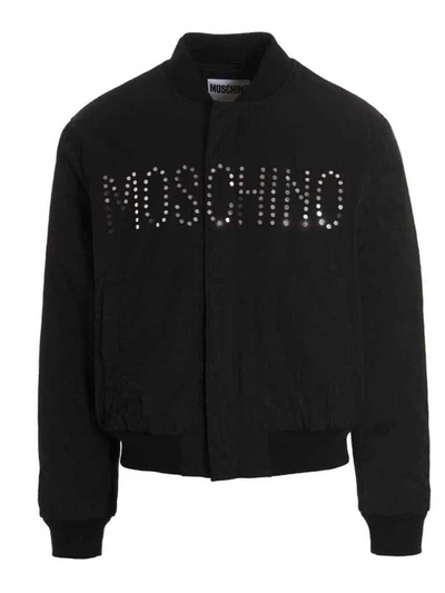 Moschino Logo-detail Bomber Jacket In J2555