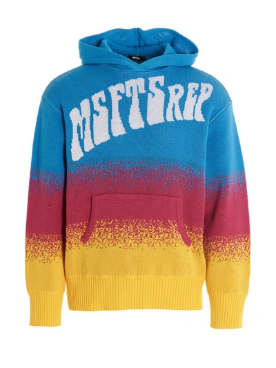 Msftsrep Logo-knit Graphic-pattern Cotton Hoody In Multicolor