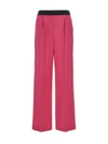 Msgm Wool Trousers In Fuchsia