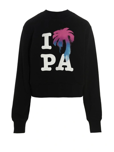 Palm Angels I Love Pa Sweatshirt In Black