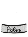 Palm Angels Blackwhite Palm Beads Bracelet In White/black