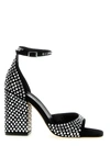 Paris Texas Holly Fiona Crystal Ankle-strap Sandals In Black