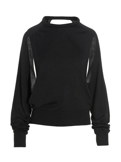 Ramael Black Cut Out Insert Top Sweater