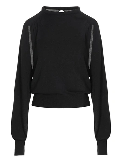 Ramael Cut Out Insert Top Sweater In Black