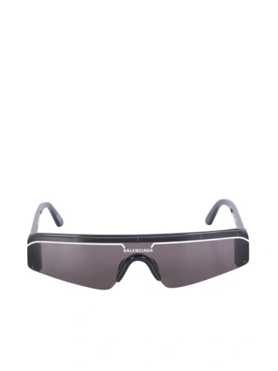 Balenciaga Ski Rectangle Black Sunglasses