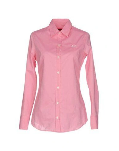 Fred Perry Solid Colour Shirts & Blouses In Pink