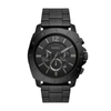 Fossil Outlet Men's Privateer Chronograph, Black Stainless Steel Watch In Black