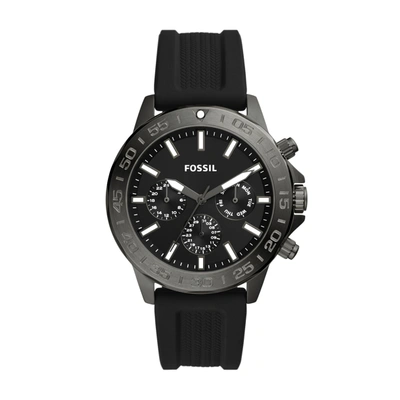 Fossil Men's Bannon Multifunction, Gunmetal-tone Stainless Steel Watch In Black