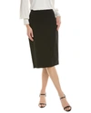 Carolina Herrera Silk Midi Pencil Skirt In Black