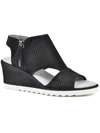 Cliffs By White Mountain Abby Womens Faux Suede Perforated Wedge Sandals In Multi