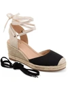 Journee Collection Monte  Womens Dressy Slip On Espadrilles In Black