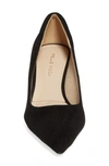 Pelle Moda Womens Padded Insole Suede Kitten Heels In Black