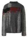 A-cold-wall* Sprayed-effect Logo-jacquard Jumper In Gray