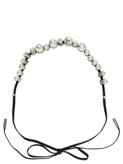 Alessandra Rich Crystal Hair Band In Black