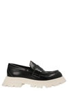 Alexander Mcqueen Leather Loafers In White/black