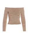 Alexandre Vauthier Pink Off-shoulder Top In Pink