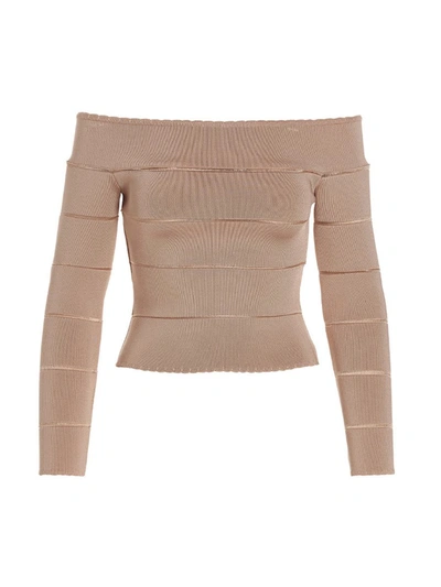 Alexandre Vauthier Off-shoulder Top Tops Pink