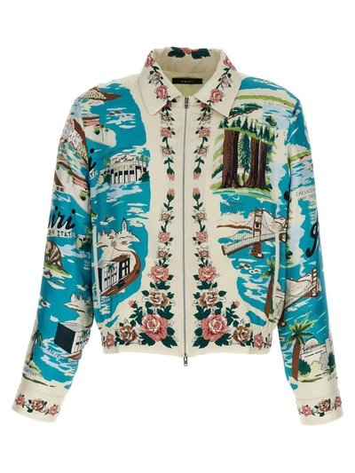 Amiri Hawaiian Silk Blouson Jacket In Multicolor