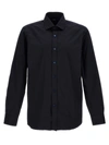 Barba Napoli Tailored Shirt With Long Cuffed Sleeves In Black