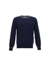 Brunello Cucinelli Blue Wool Sweater In Blue