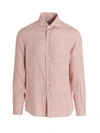 Brunello Cucinelli Linen Shirt In Pink