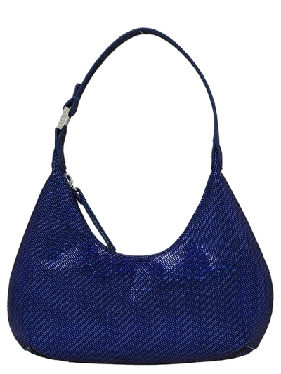By Far Baby Amber Zipped Tote Bag In Blue