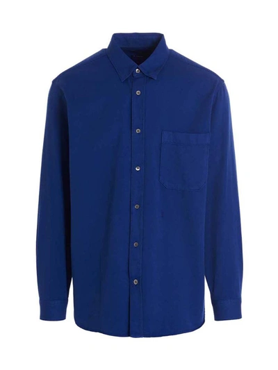 Closed Chest Patch-pocket Detail Shirt In Sky Blue