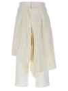 Comme Des Garçons Multi Layer Bermuda Shorts Bermuda And Short White In White