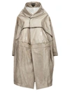 Comme Des Garçons Oversized Trench Coat Shiny Finish In Gray
