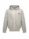 Comme Des Garçons Play Comme Des Garcons Play Pixel Heart Full Zip Hoodie In Gray