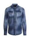 Dsquared2 Pocket Patch Denim Shirt In Blue
