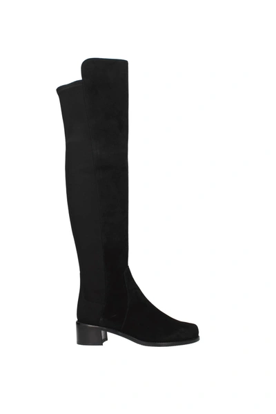 STUART WEITZMAN BOOTS RESERVE SUEDE BLACK