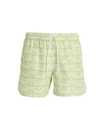 Gcds Abstract-print Swim Shorts In Green
