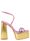 Haus Of Honey Platform Sandals In Multicolor