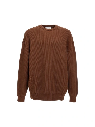 Hed Mayner Twisted Sweater In Brown