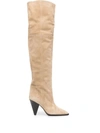 Isabel Marant Riria Thigh-high Boots In Beige