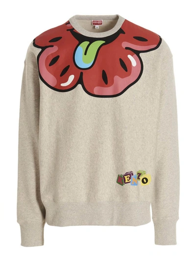 Kenzo Boke Flower Graphic-print Sweatshirt In Sand