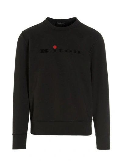 Kiton Logo Sweatshirt In Gray